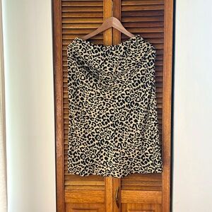 Hollister Léopard Print High-Waisted Satin Skirt